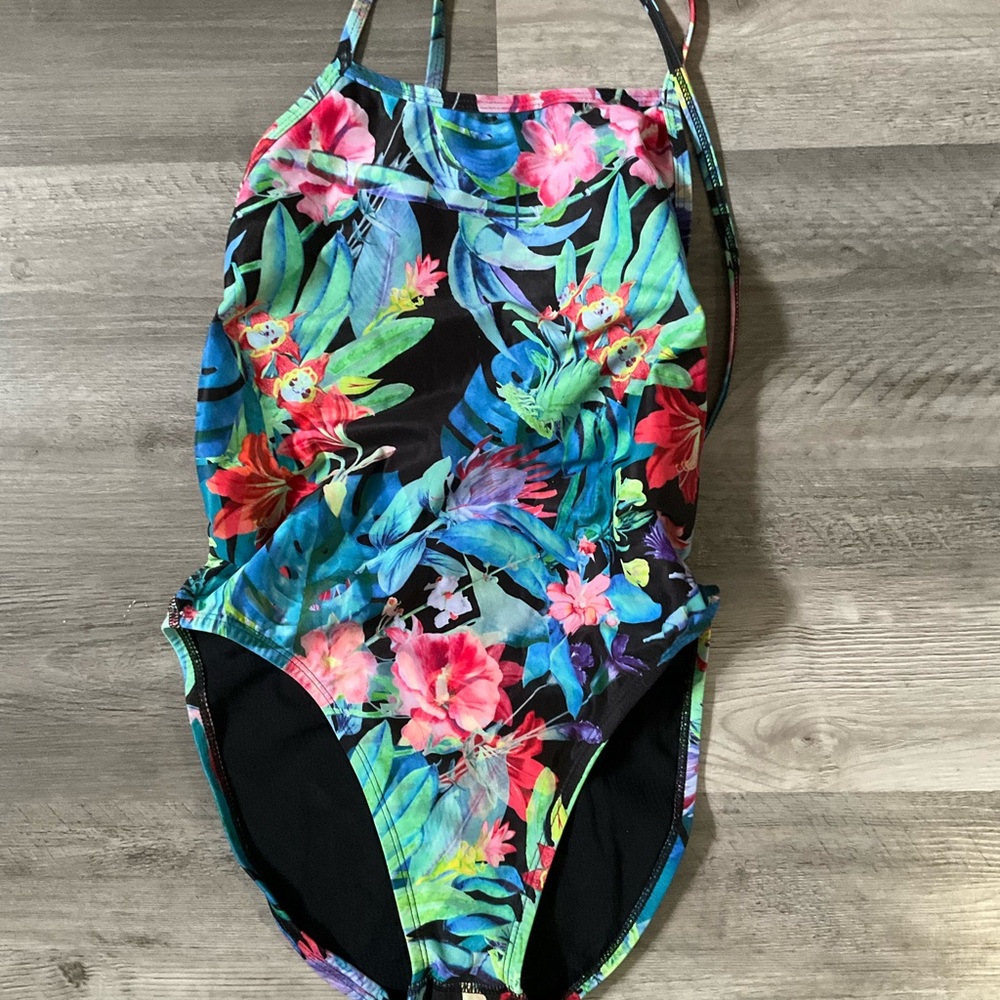 Jolyn Tropical Floral Print Swimsuit (Retired Print)